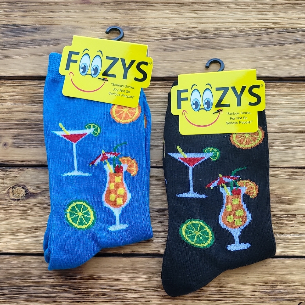 NWT Cocktail Socks - Blue and Black 2 Pair Set